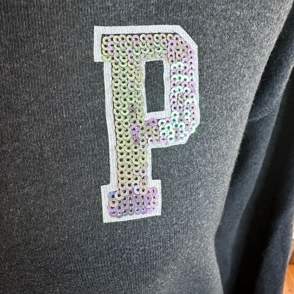 VS PINK Quarter Zip Sweatshirt w/ Sequins Size Small - Picture 6 of 8